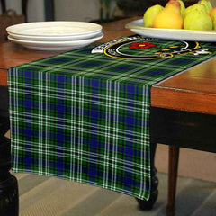 Learmonth Tartan Crest Table Runner - Cotton table runner