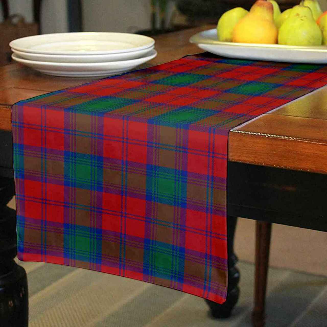 Lindsay Modern Tartan Table Runner - Cotton table runner