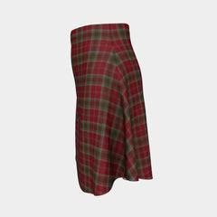 Lindsay Weathered Tartan Flared Skirt