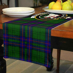 Lockhart Tartan Crest Table Runner - Cotton table runner