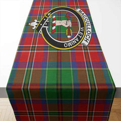 MacCulloch (McCulloch) Tartan Crest Table Runner - Cotton table runner