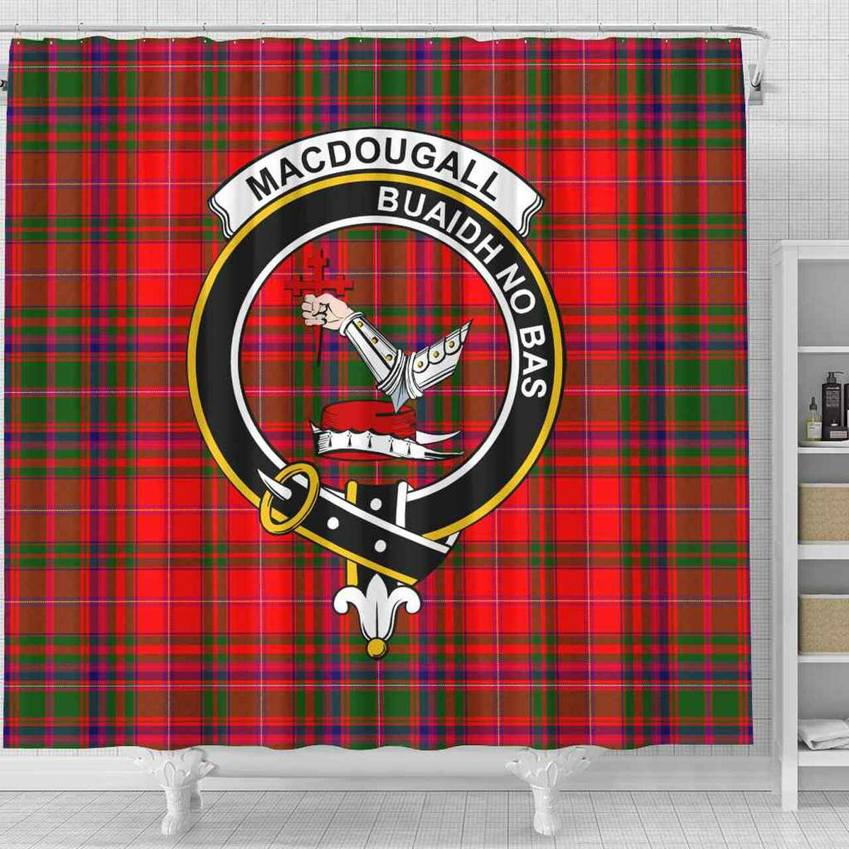 MacDougall Tartan Crest Shower Curtain