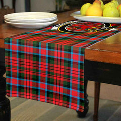 MacDuff Tartan Crest Table Runner - Cotton table runner