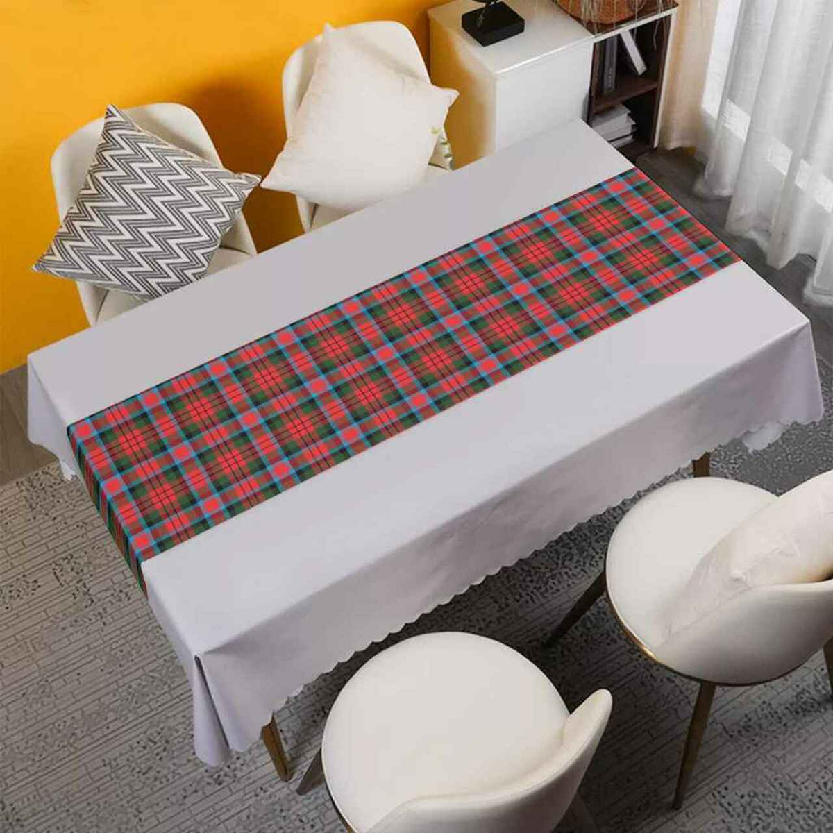 MacDuff Modern Tartan Table Runner - Cotton table runner