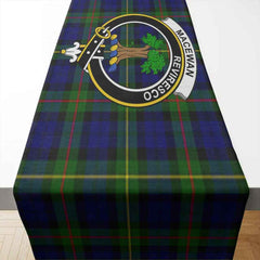 MacEwen Tartan Crest Table Runner - Cotton table runner