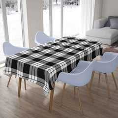 MacFarlane Black & White Tartan Tablecloth