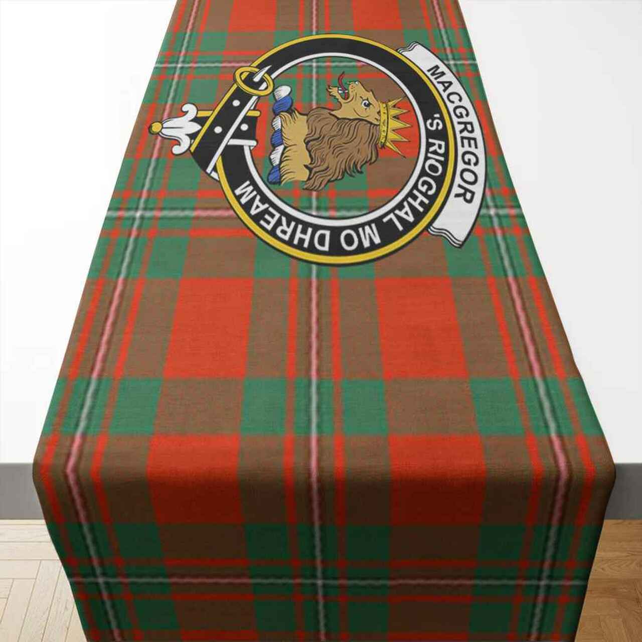 MacGregor Tartan Crest Table Runner - Cotton table runner