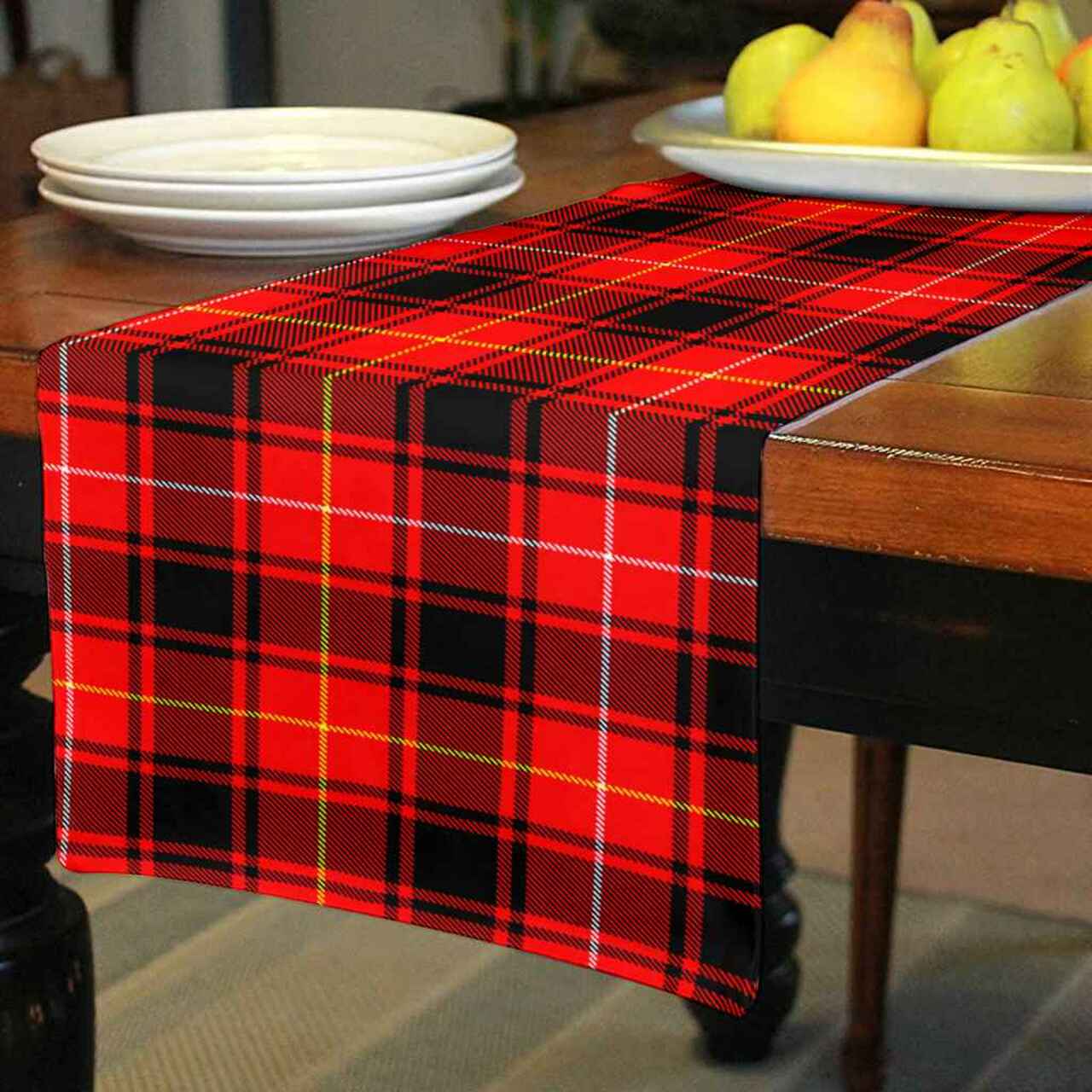 MacIver Modern Tartan Table Runner - Cotton table runner