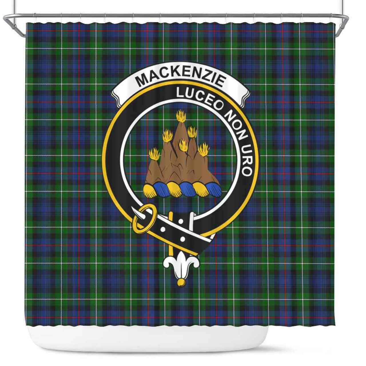 MacKenzie Tartan Crest Shower Curtain