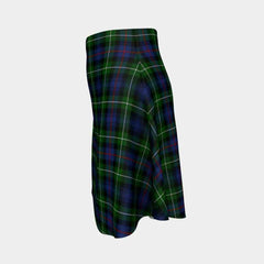 MacKenzie Modern Tartan Flared Skirt