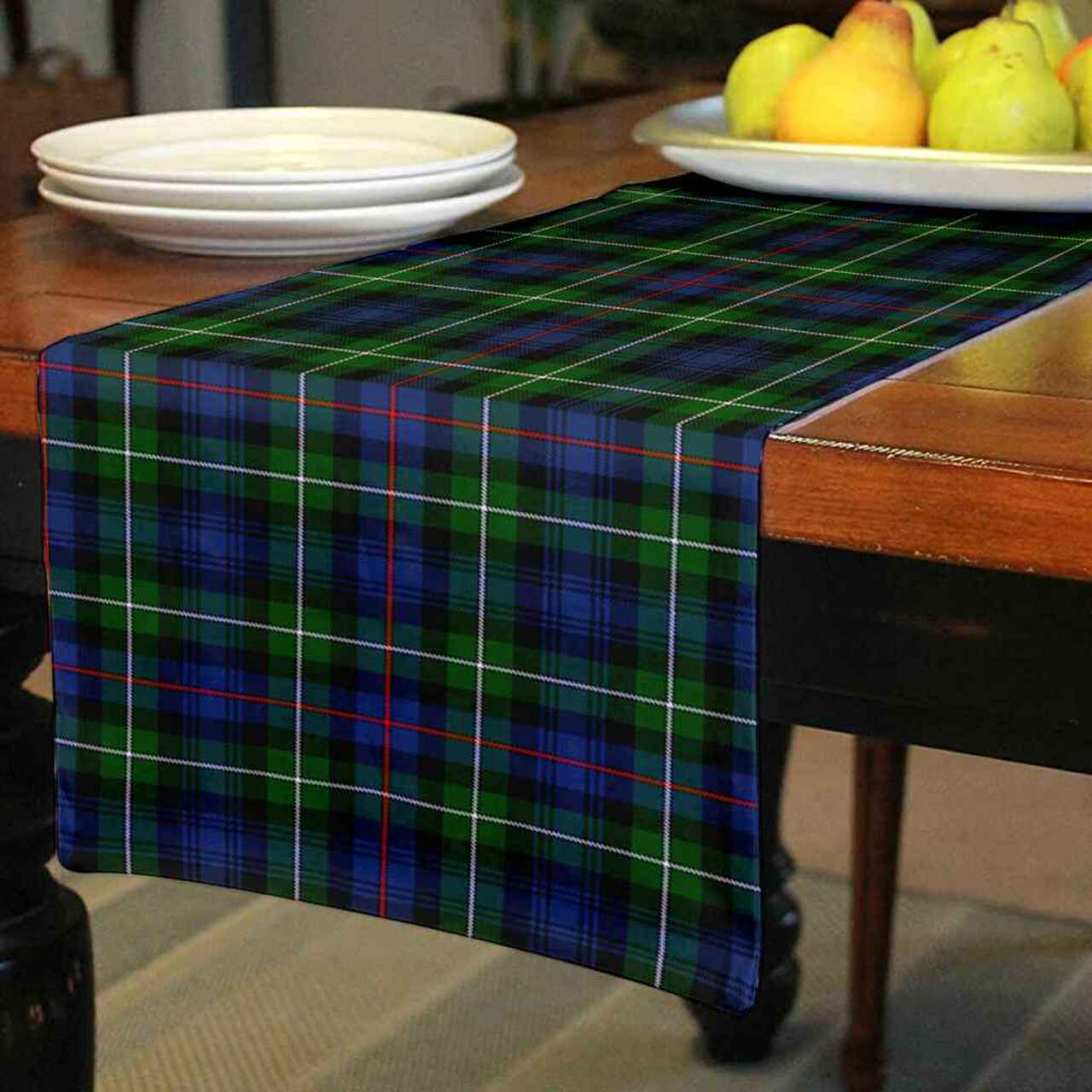 MacKenzie Modern Tartan Table Runner - Cotton table runner