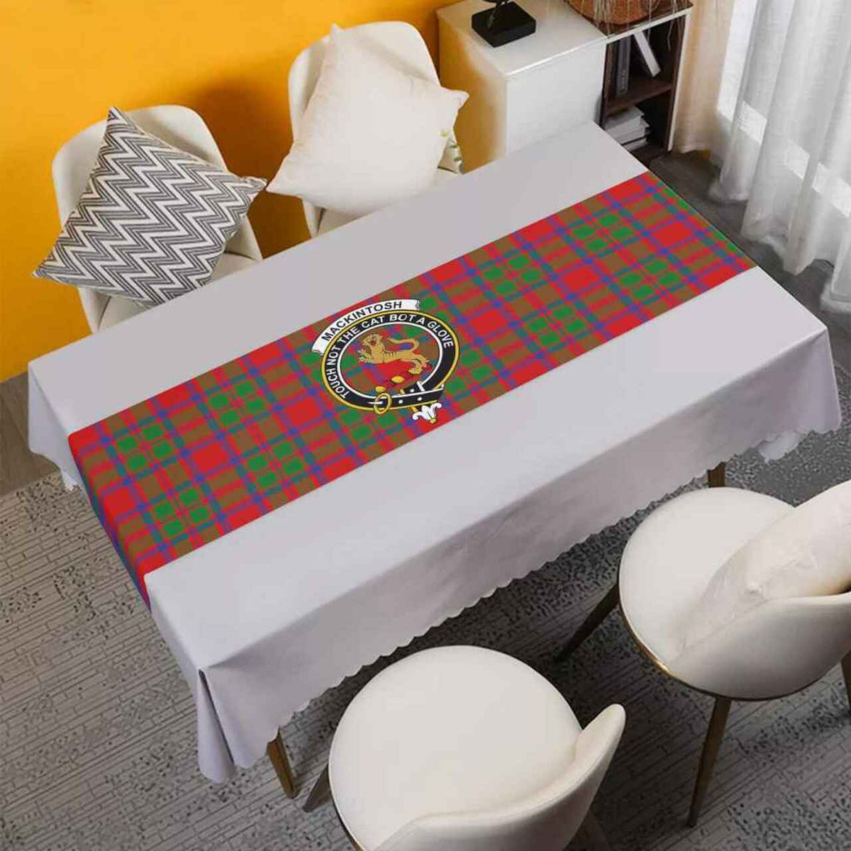 MacKintosh Tartan Crest Table Runner - Cotton table runner