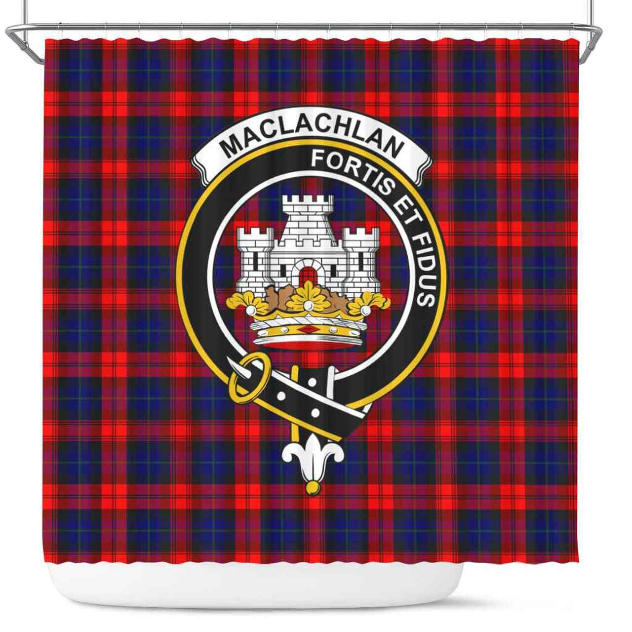 MacLachlan Tartan Crest Shower Curtain