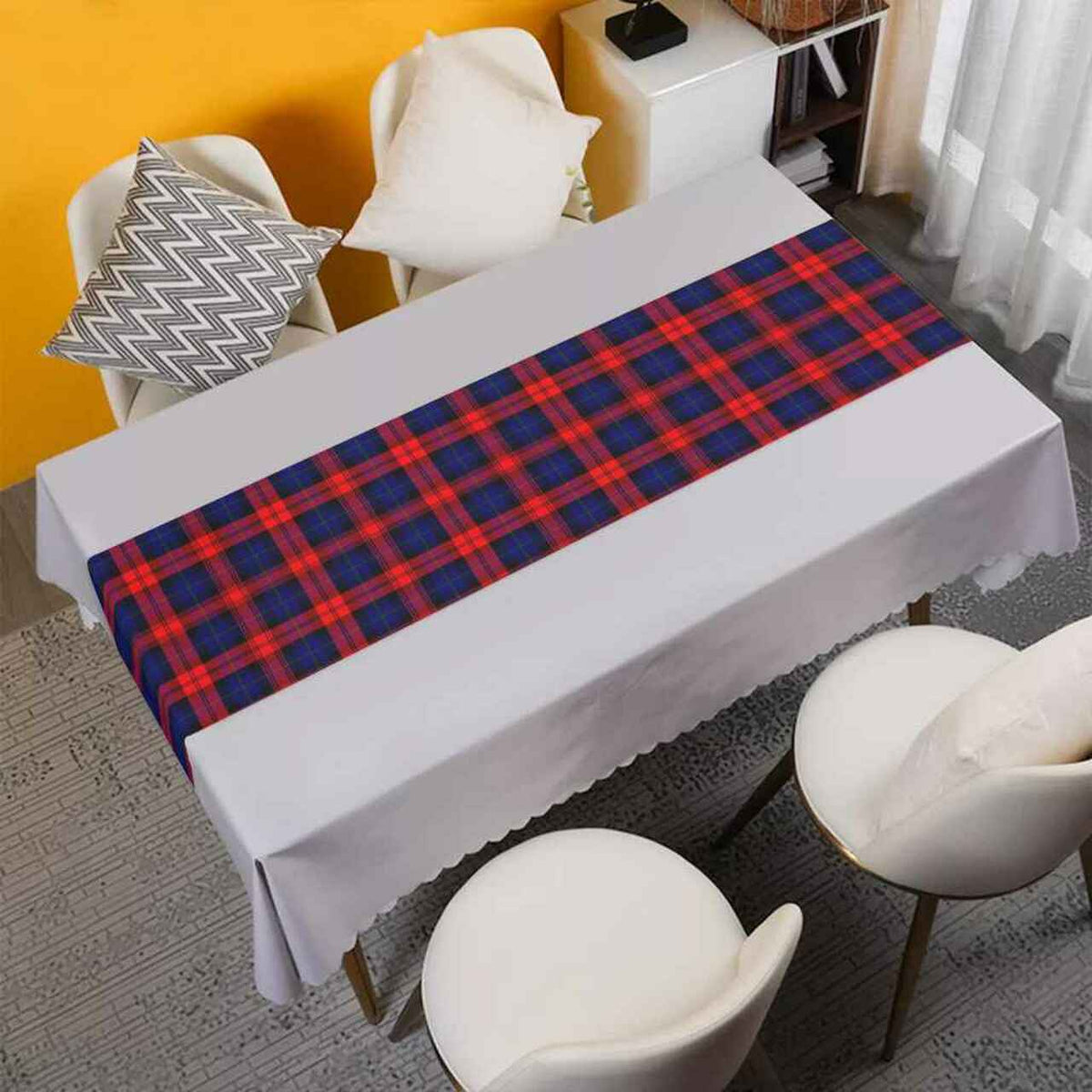 MacLachlan Modern Tartan Table Runner - Cotton table runner