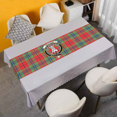 MacLean Tartan Crest Table Runner - Cotton table runner