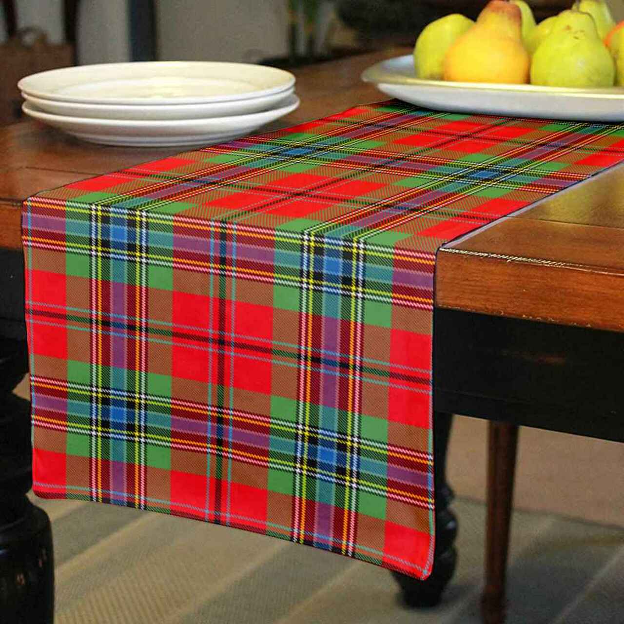 MacLean of Duart Modern Tartan Table Runner - Cotton table runner