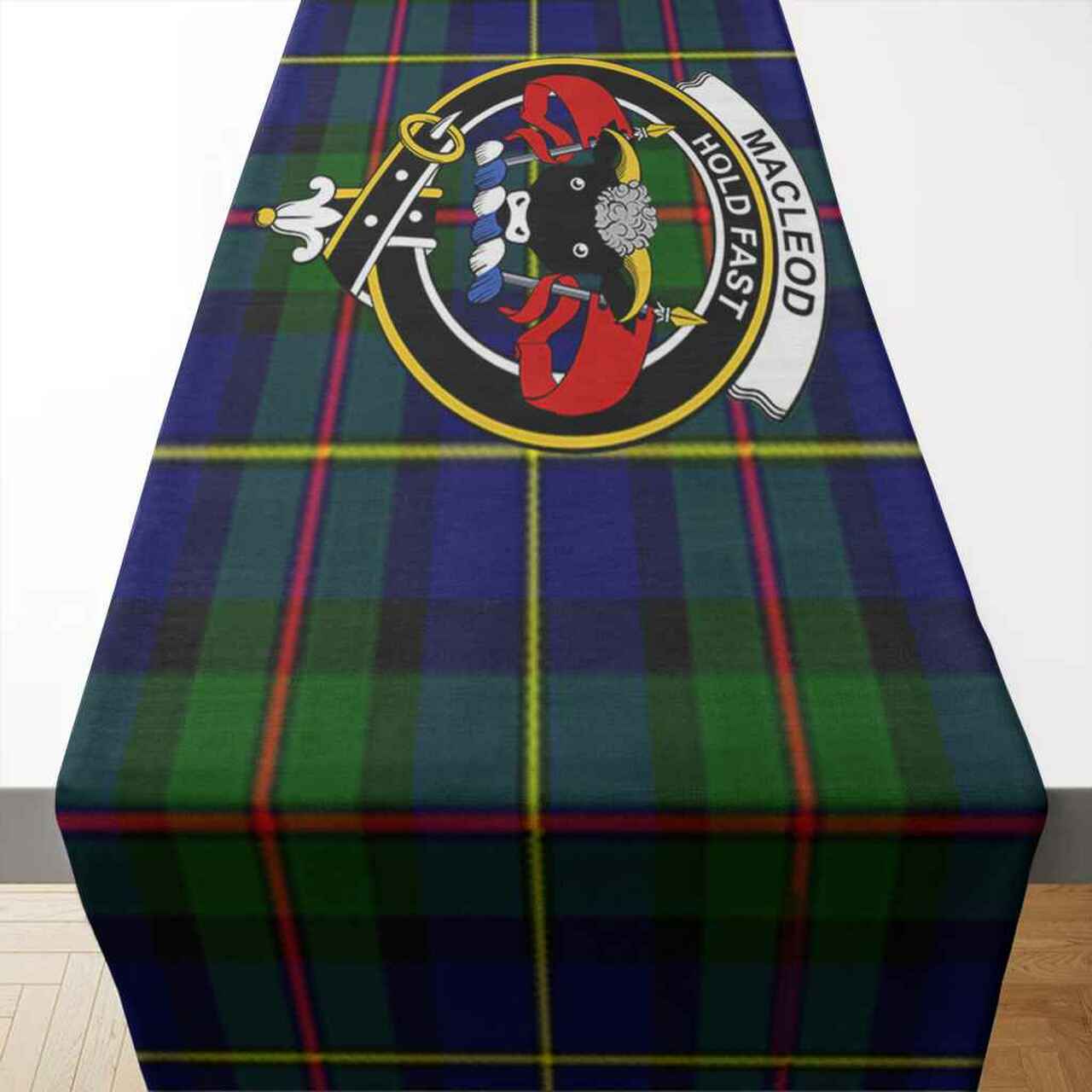 MacLeod of Lewis Tartan Crest Table Runner - Cotton table runner