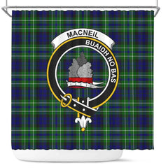 MacNeil of Colonsay Tartan Crest Shower Curtain