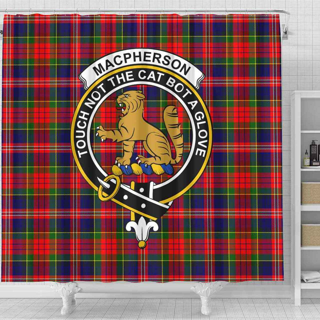 MacPherson Tartan Crest Shower Curtain