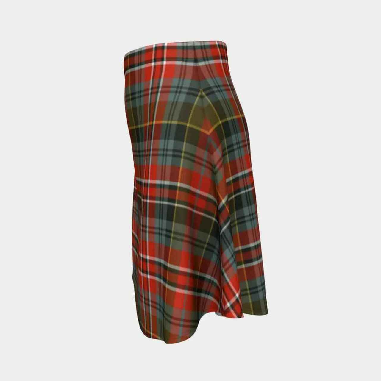 MacPherson Weathered Tartan Flared Skirt