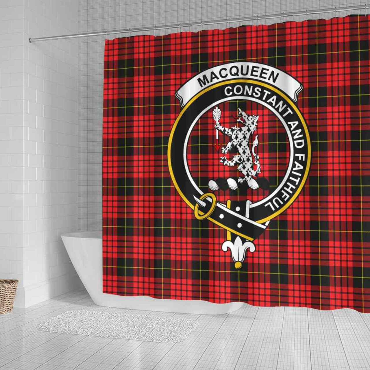 MacQueen Tartan Crest Shower Curtain