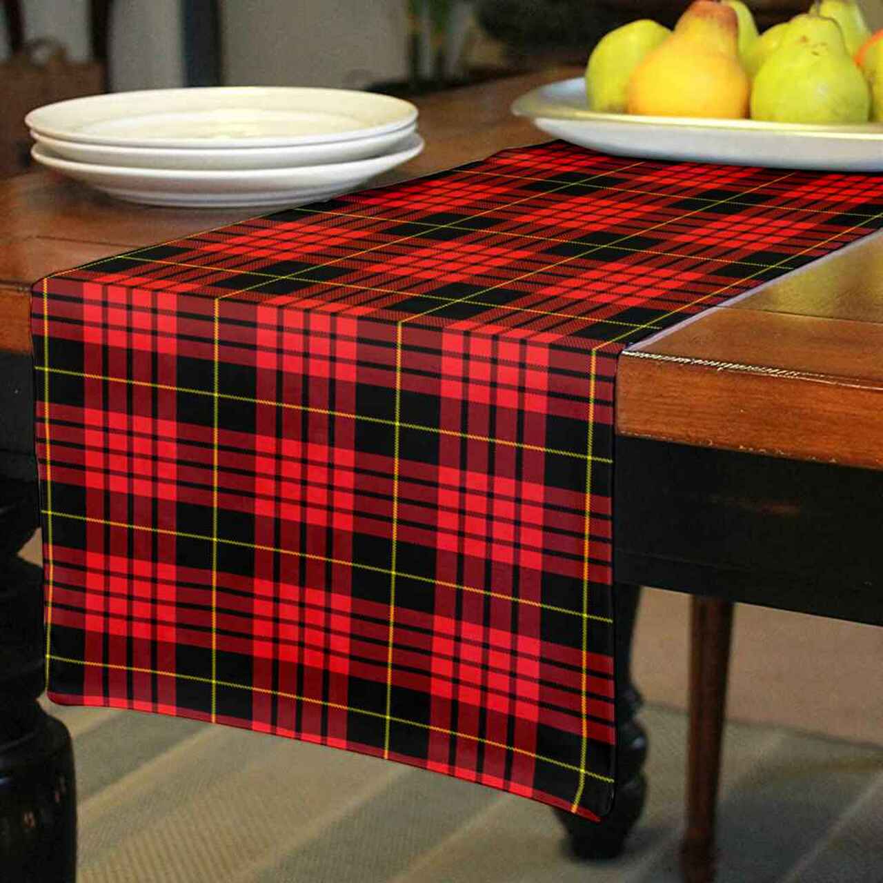 MacQueen Modern Tartan Table Runner - Cotton table runner