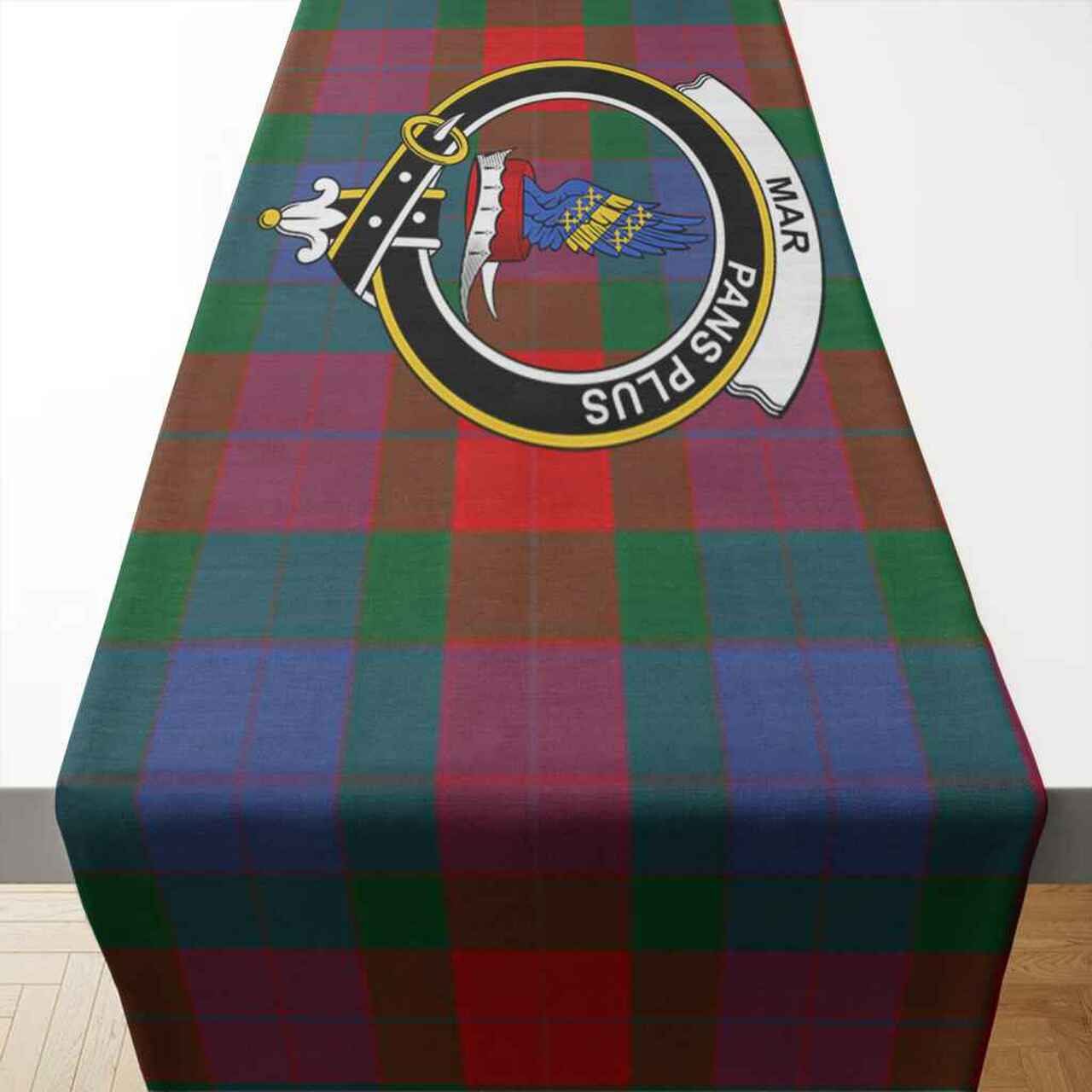 Mar Tartan Crest Table Runner - Cotton table runner