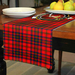 Matheson Tartan Crest Table Runner - Cotton table runner