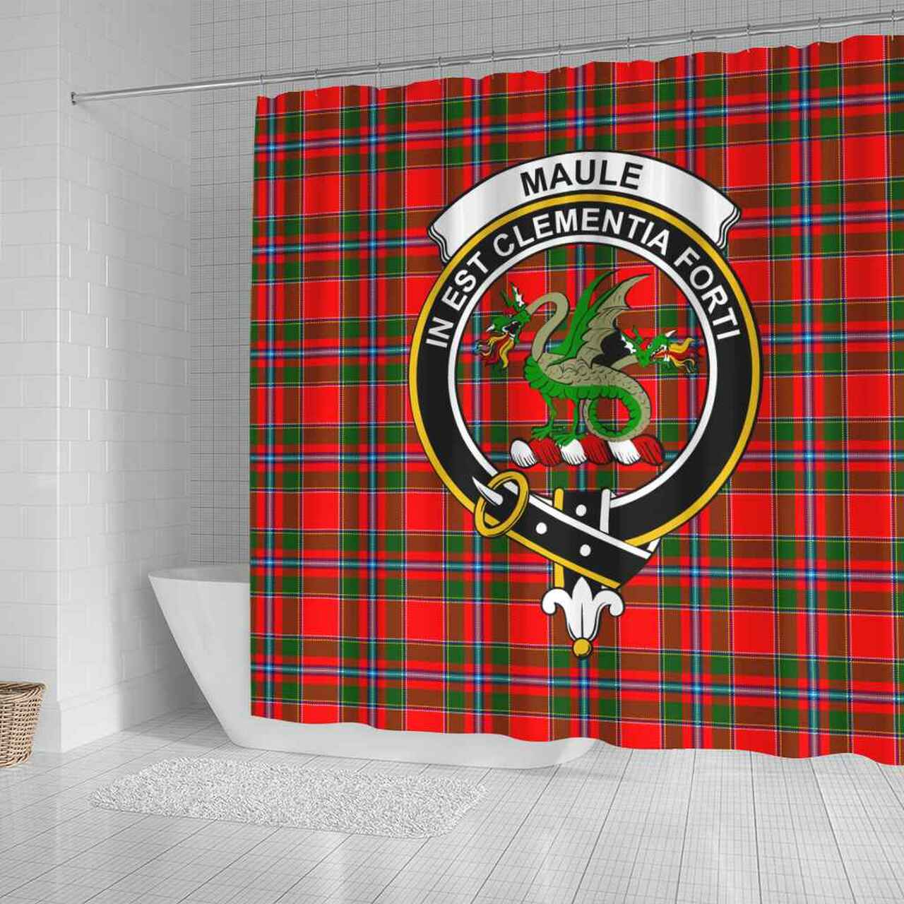 Maule Tartan Crest Shower Curtain