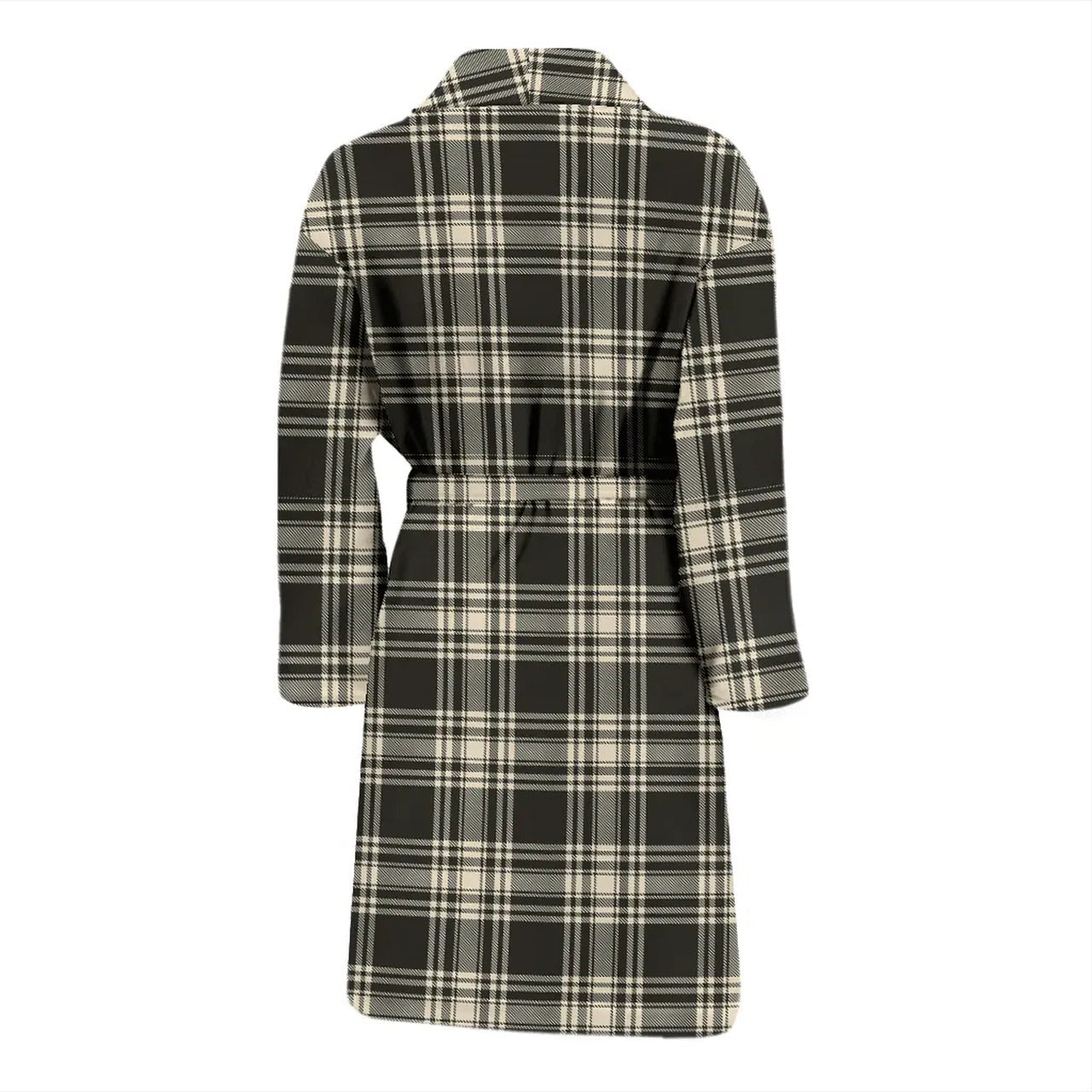 Menzies Black & White Ancient Tartan Bathrobe