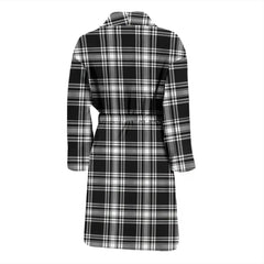 Menzies Black & White Modern Tartan Bathrobe