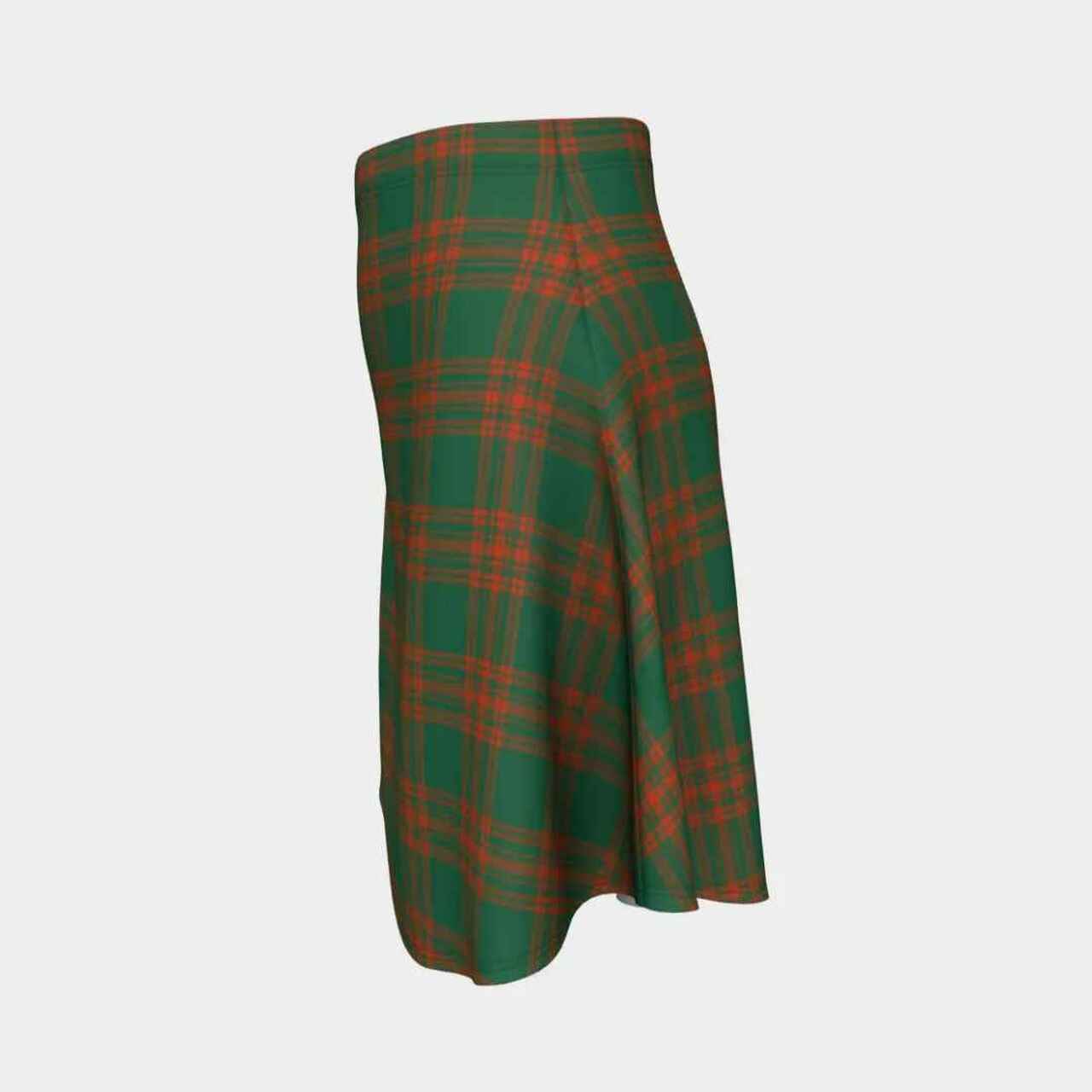 Menzies Green Ancient Tartan Flared Skirt