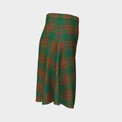 Menzies Green Ancient Tartan Flared Skirt