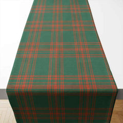 Menzies Green Ancient Tartan Table Runner - Cotton table runner