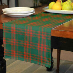 Menzies Green Ancient Tartan Table Runner - Cotton table runner