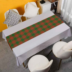 Menzies Green Modern Tartan Table Runner - Cotton table runner