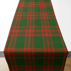 Menzies Green Modern Tartan Table Runner - Cotton table runner