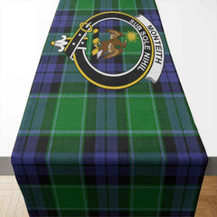 Monteith Tartan Crest Table Runner - Cotton table runner