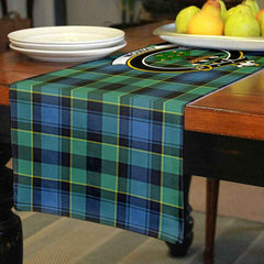 Mowat (of Inglistoun) Tartan Crest Table Runner - Cotton table runner