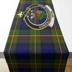 Muir Tartan Crest Table Runner - Cotton table runner