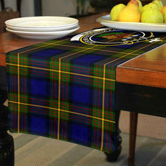 Muir Tartan Crest Table Runner - Cotton table runner