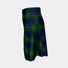 Oliphant Modern Tartan Flared Skirt