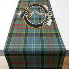 Paisley Tartan Crest Table Runner - Cotton table runner