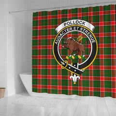 Pollock Tartan Crest Shower Curtain