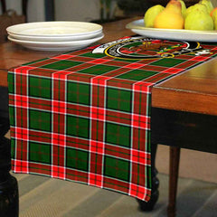 Pollock Tartan Crest Table Runner - Cotton table runner