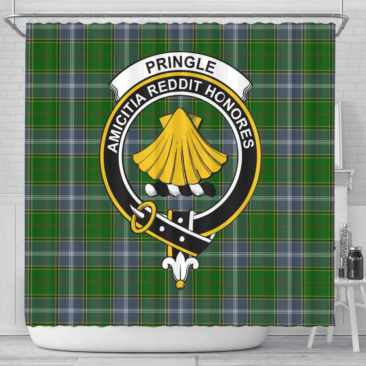 Pringle Tartan Crest Shower Curtain