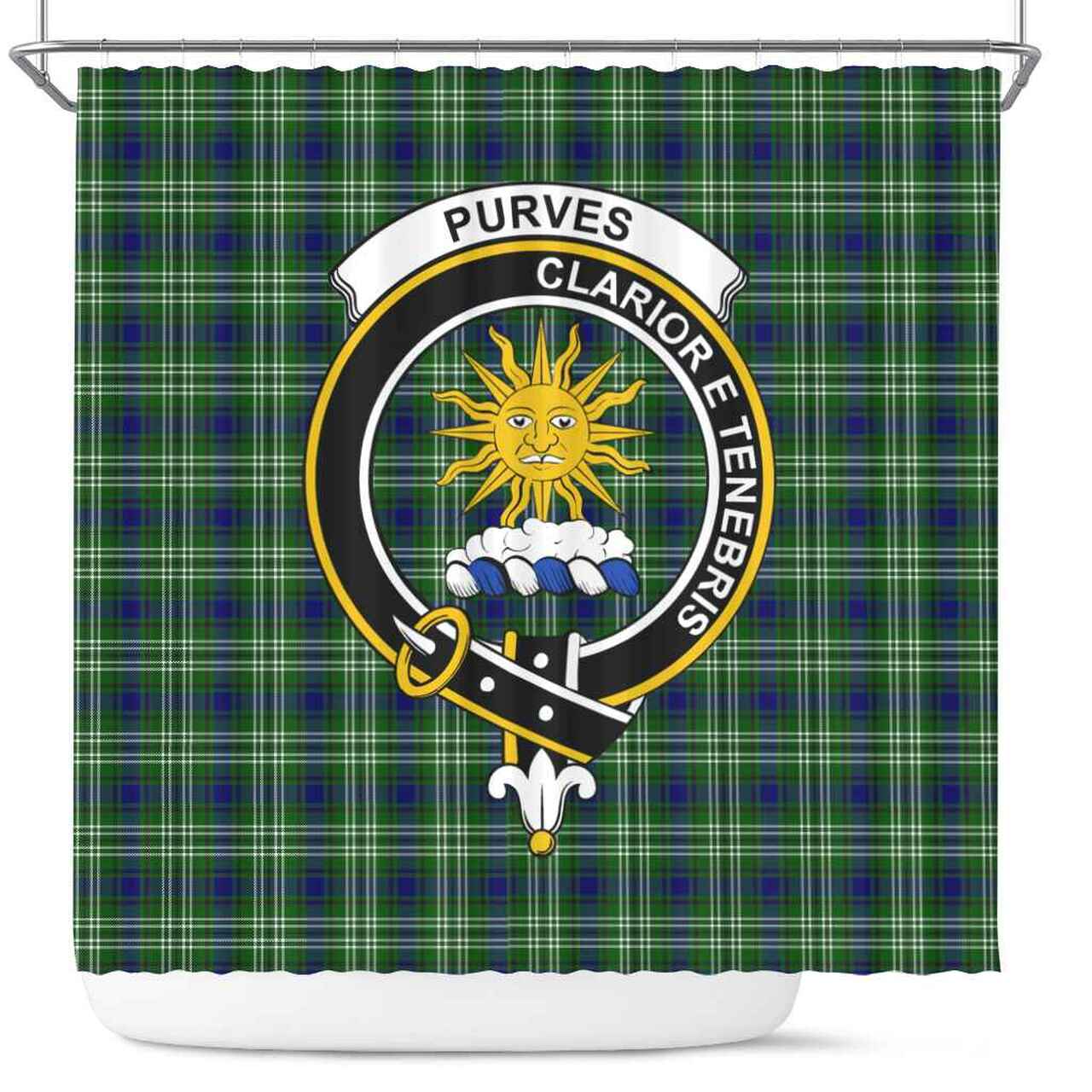 Purves Tartan Crest Shower Curtain