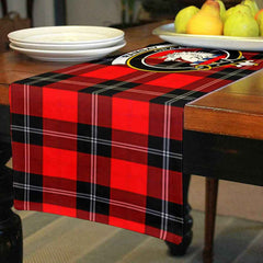 Ramsay Tartan Crest Table Runner - Cotton table runner