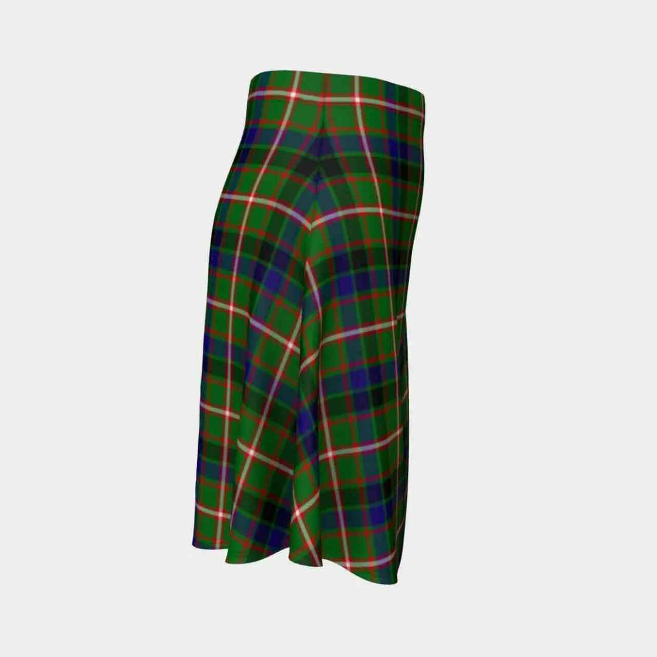 Reid Green Tartan Flared Skirt