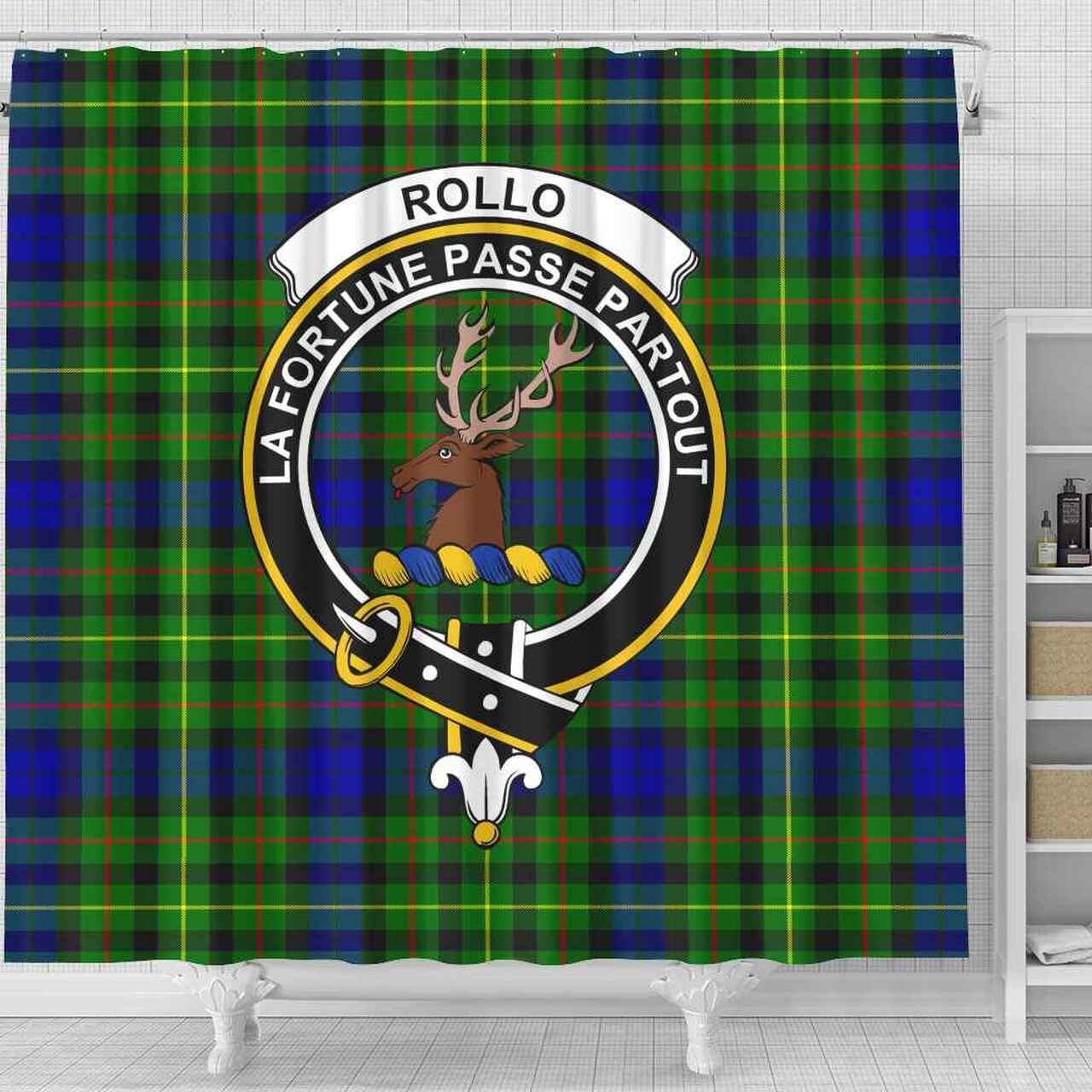 Rollo Tartan Crest Shower Curtain